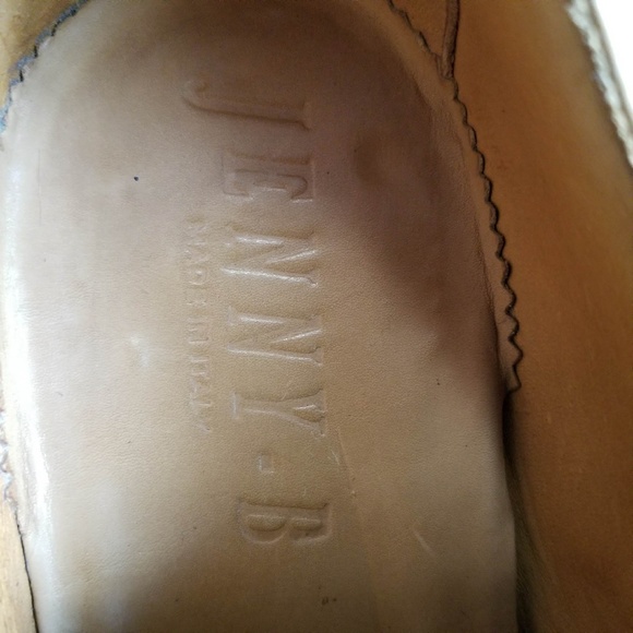 Jenny B. Shoes Jenny B Mens Bluchers Derby Tan Leather Hand Made In Italy Oxford Dress Shoes